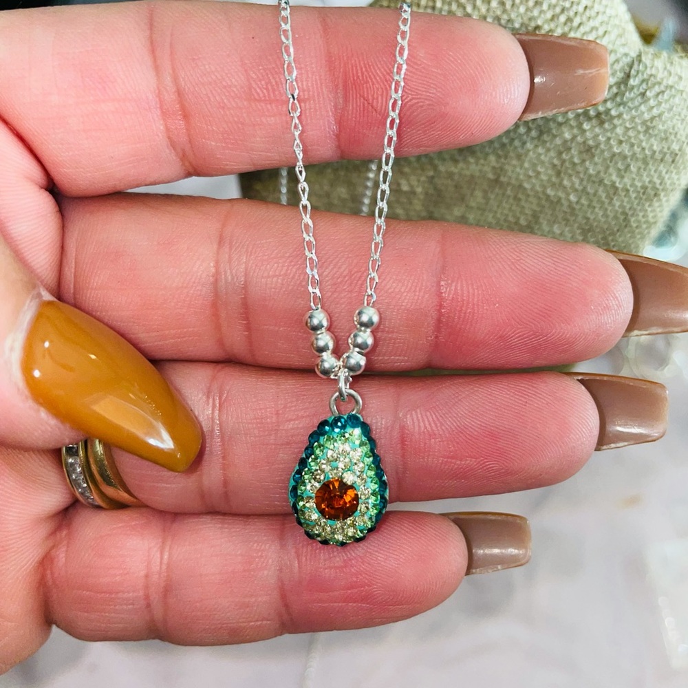 Avocado sterling silver necklace 🥑
